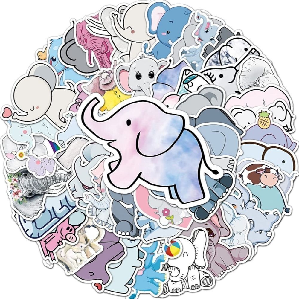 Assorted Cartoon Elephant Stickers 🐘 - Picture 5 of 6